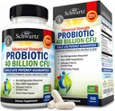 BioSchwartz Daily Probiotic Nutritional Supplement - 40 Billion CFU for Gut Health - Probiotics for Men and Women - Digestive Health with Astragalus & Lactobacillus - Shelf Stable - 120 Count