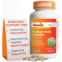 TIME-Cap Labs 400 Count Psyllium Husk Fiber Capsules - Gluten-Free, Soluble Fiber Supplement för vuxna Digestive Regularity Support, Gentle Daily Fiber Support, Rutin användning för män och kvinnor