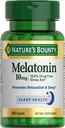Naturens Bounty Melatonin, 100% drogfri sömnhjälp, kosttillskott, 10 mg, 60 greve