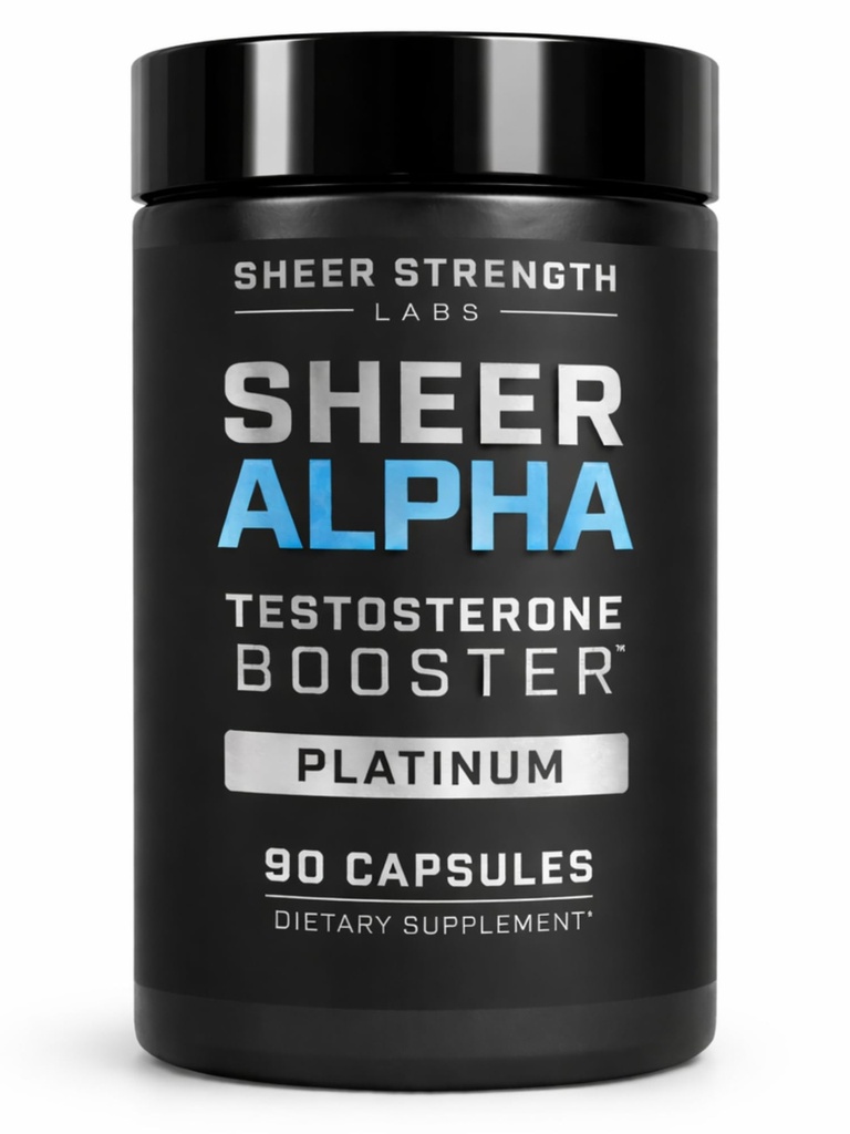 Sheer Strength Labs Testosteron Booster T-Booster för män - Kliniskt Backed Dose, Starkt Formel - Tillverkad i USA - Premium Blend av Fadogia Agrestis Tongkat Ali och Shilajit. 30 portioner