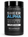 Sheer Strength Labs Testosteron Booster T-Booster för män - Kliniskt Backed Dose, Starkt Formel - Tillverkad i USA - Premium Blend av Fadogia Agrestis Tongkat Ali och Shilajit. 30 portioner