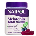Natrol Melatonin 10mg Sleep Aid Supplement, 50 greve MelatoninMax Gummies, Blueberry Flavor, 10 mg Melatonin Gummies för Occasional Sleeplessness, 50 Day Supply