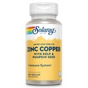 SOLARAY Zink Copper Amino Acid Chelate - Immune Support Supplement w/Chelated Zinc 50mg - Ben, hud, hjärthälsa och sköldkörtel Support - med jod från Kelp, 60-dagars garanti, 100 Serv, 100 VegCaps