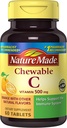 Nature Made Chewable Vitamin C 500 mg tabletter, 60 greve för att hjälpa till att stödja immunsystemet (Pack of 3)