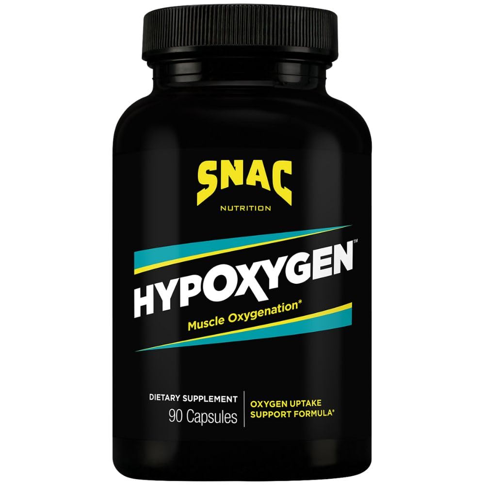 SNAC HypOxygen - Muscle Oxygenation Performance & Endurance Supplement, förbättrar kroppens VO2 Max & Assists med Recovery från High-Repetition Exercise, 90 Veggie Capsules (45 portioner)