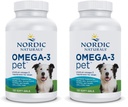 Nordic Naturals Omega-3 Pet, Unflavored - 120 Soft Gels - 330 mg Omega-3 Per Soft Gel - Fiskolja för hundar med EPA & DHA - Främjar hjärta, hud, Coat och immun hälsa (Pack of 2)