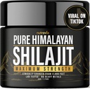Shilajit Pure Himalayan Organic Resin - Natural Authentic Lab Tested Formel för Män, Kvinnor - Inga tunga metaller - 600mg Max Styrka med 85 + Spår Mineraler Golden Grade Shilajit Supplement (1 Pack)