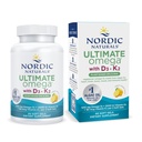 Nordic Naturals Ultimate Omega Plant Based Vitamin med vitamin D3 + K2-60 Vegetarian Soft Gels - 1210 mg Omega-3s Plus 2000 IE D3 och 90 mcg K2 - Främjar hjärnhälsa - Non GMO - 30 Servings