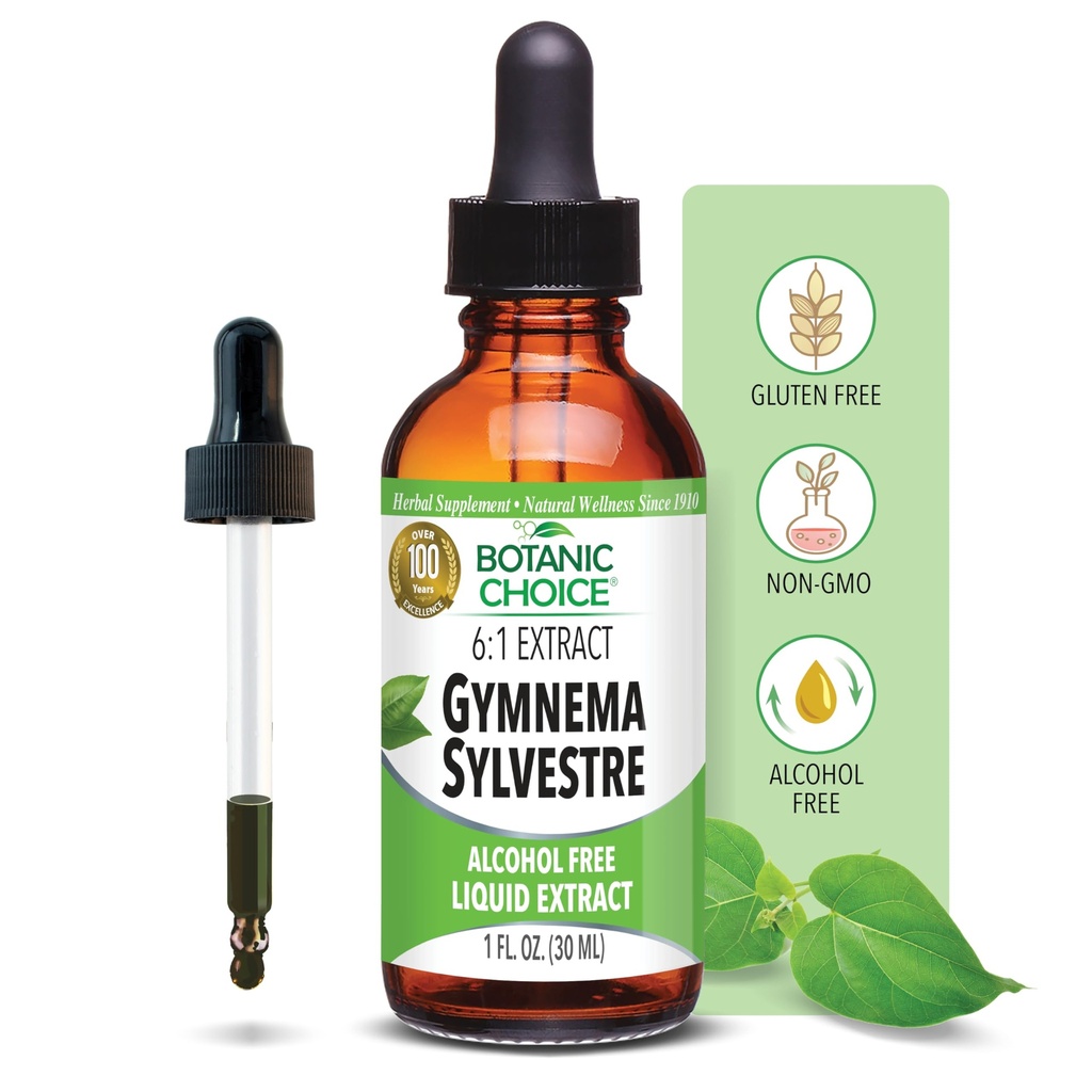Gymnema Sylvestre-Liquid Extract, Alcohol Free, Gluten Free, Non-GMO, Dropper, Bottle-1 oz