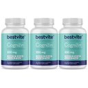 BESTVITE Cognizin Citicoline 500mg (180 vegetariska kapslar) (60x3) - Kliniskt Studerade Premium Choline Nootropic - No Stearates - Vegan - Gluten Free - Brain Supplements för minne och fokus