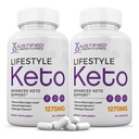 Justified Laboratories (2 Pack Lifestyle Keto Pills 1275MG New & Improved Formel innehåller Apple Cider Vinegar Extra Virgin Olive Oil Powder Green Tea Leaf 120 kapslar