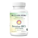 Dr Clark Betaine HCL Supplement med Pepsin, 800mg, 100 Gelatin Capsules