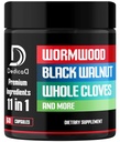 Wormwood Capsules Supplement - Utdragen från Black Walnut, Cloves, Turmeric, Apple, Berberine HCl & More - 11 Ingredienser Kombinerade för Immune System, Body Management - 60 kapslar