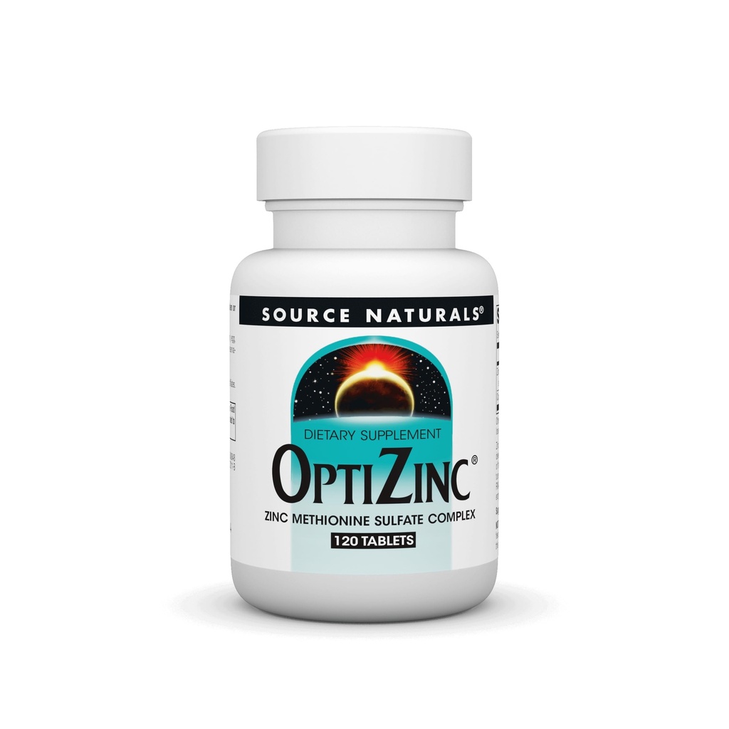 Källa Naturals OptiZinc Zink Methionine Sulfate Complex & Dietary Supplement* - 120 tabletter
