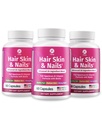 1 Body Hair Skin Nails Vitamin Complex med Biotin - Komplett formel med 26 viktiga vitaminer för män och kvinnor - 3 Pack