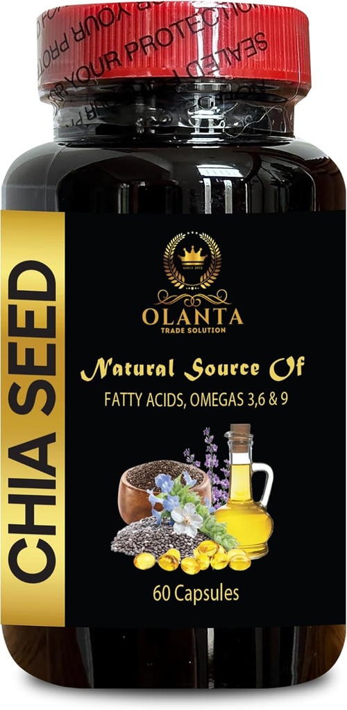 chia frön glutenfri - CHIA SEED - chia fröolja, alfa lipoic syra näringstillskott, antioxidanter kosttillskott för kvinnor, immunförstärkning piller, chia frön vita organiska - 1 flaska 60 Softgels
