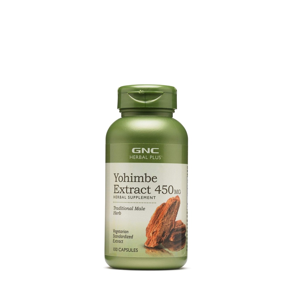 GNC Herbal Plus Yohimbe Extract 450 mg (100 kapslar)