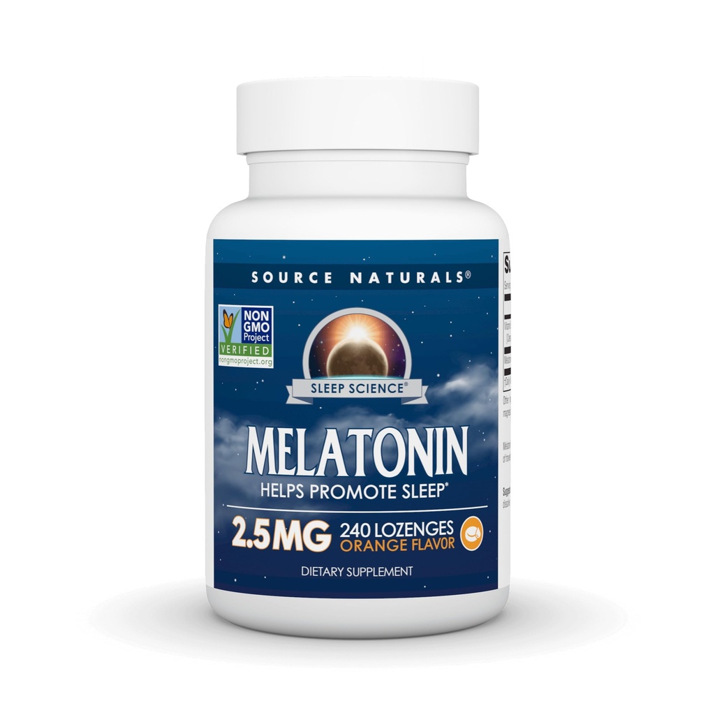 Källa Naturals Melatonin 2.5 mg - 240 Orange smaksatta Lozenges