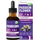 Passion Flower Liquid Drops för Sleep Support, Natural Herbal Formel med Valerian Root Chamomile Extract Support Soundly & Relaxation. High Bioavailability Supplement.2oz
