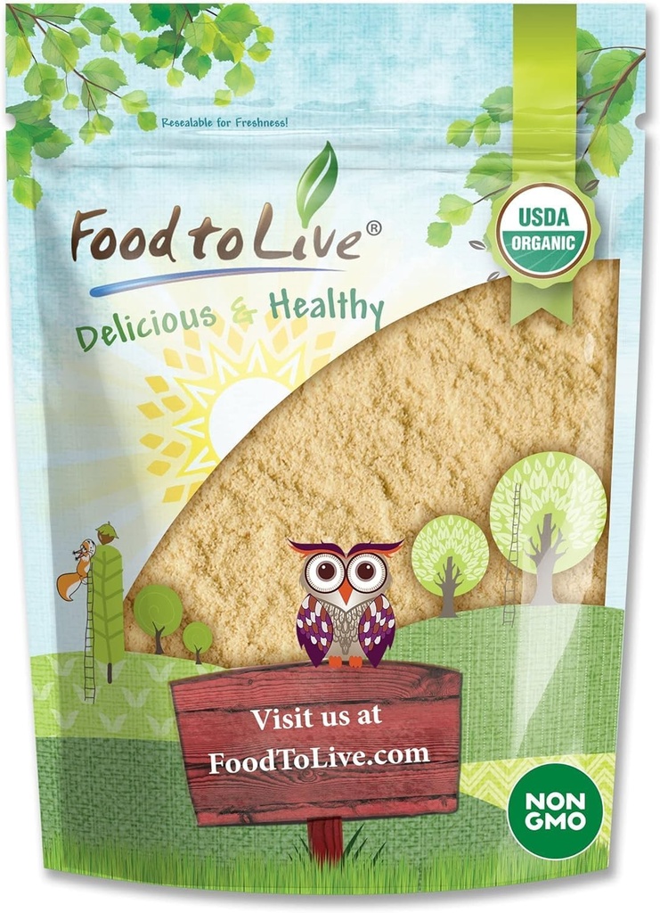 Mat att leva - Organic Lion's Mane Mushroom Powder, 4 Ounces - Höj din hjärnhälsa med Premium, icke-GMO, naturlig och Vegan Superfood för att bättre fokusera