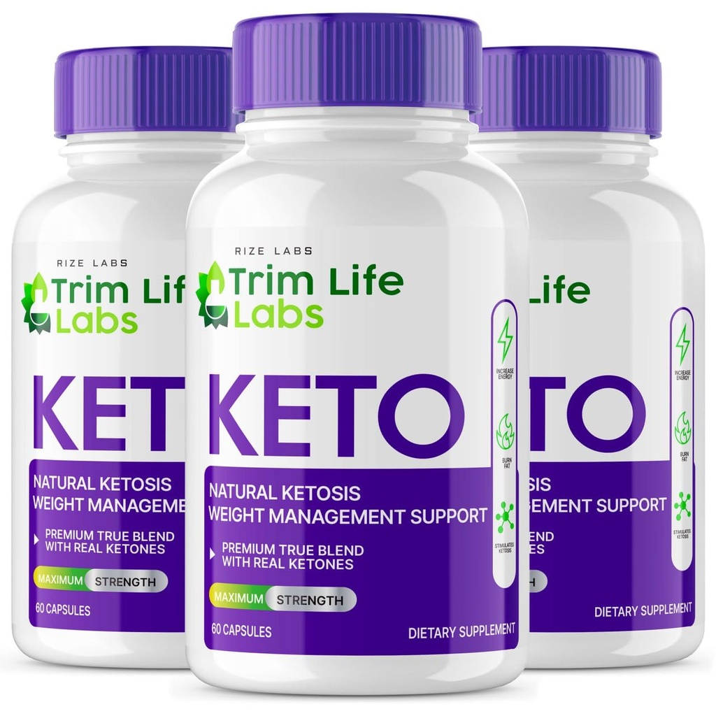 Rize labs - Trim Life Labs Keto Capsules - Viktminskning piller - Stöd maximal styrka Formel, Keto + ACV Supplement (180 kapslar)