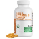 Bronson Vitamin B Complex (Vitamin B1, B2, B3, B6, B9 - Folic Acid, B12), 100 tabletter