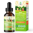 Barn DHA Omega 3 droppar - Fatty Acids Omega 3 6 9 för hjärna, immun styrka och vision - Närings DHA för barn för hälsosamt nervsystem och fokusstöd - Liquid Supplement med EPA & ALA - 2 Fl Oz