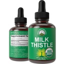 USDA Organic Milk Thistle Extract Vegan flytande droppar. Liver Detox Herbal Supplement. Zero Sugar, bra för matsmältning och rengöring. Ren organisk mjölk tinktur tillskott för kvinnor och män