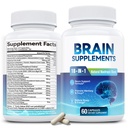 18-i-1 Brain Supplement för minne och fokus - Nootropic Capsules med Alpha GPC, Bacopa, Ginkgo Biloba, Lion's Mane, Vitamin B6 & B12 | Kognitiv hälsa, Mental Clarity | Vegan, icke-GMO