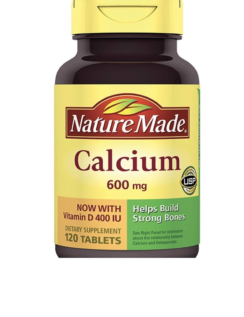Nature Made Calcium 600 mg med vitamin D - 120 tabletter av naturen Made