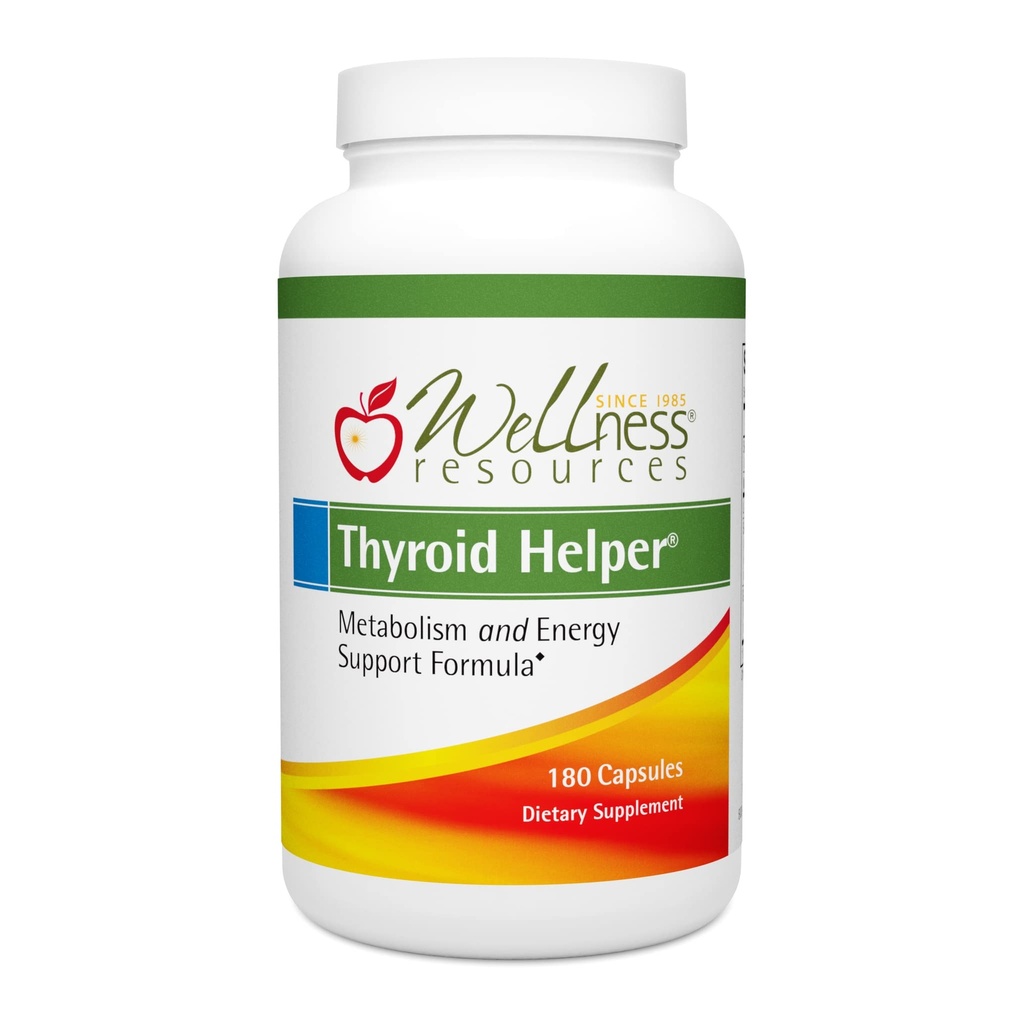 Wellness Resources Thyroid Helper - Naturligt tillskott för metabolism, energi, sköldkörtelstöd (180 kapslar)