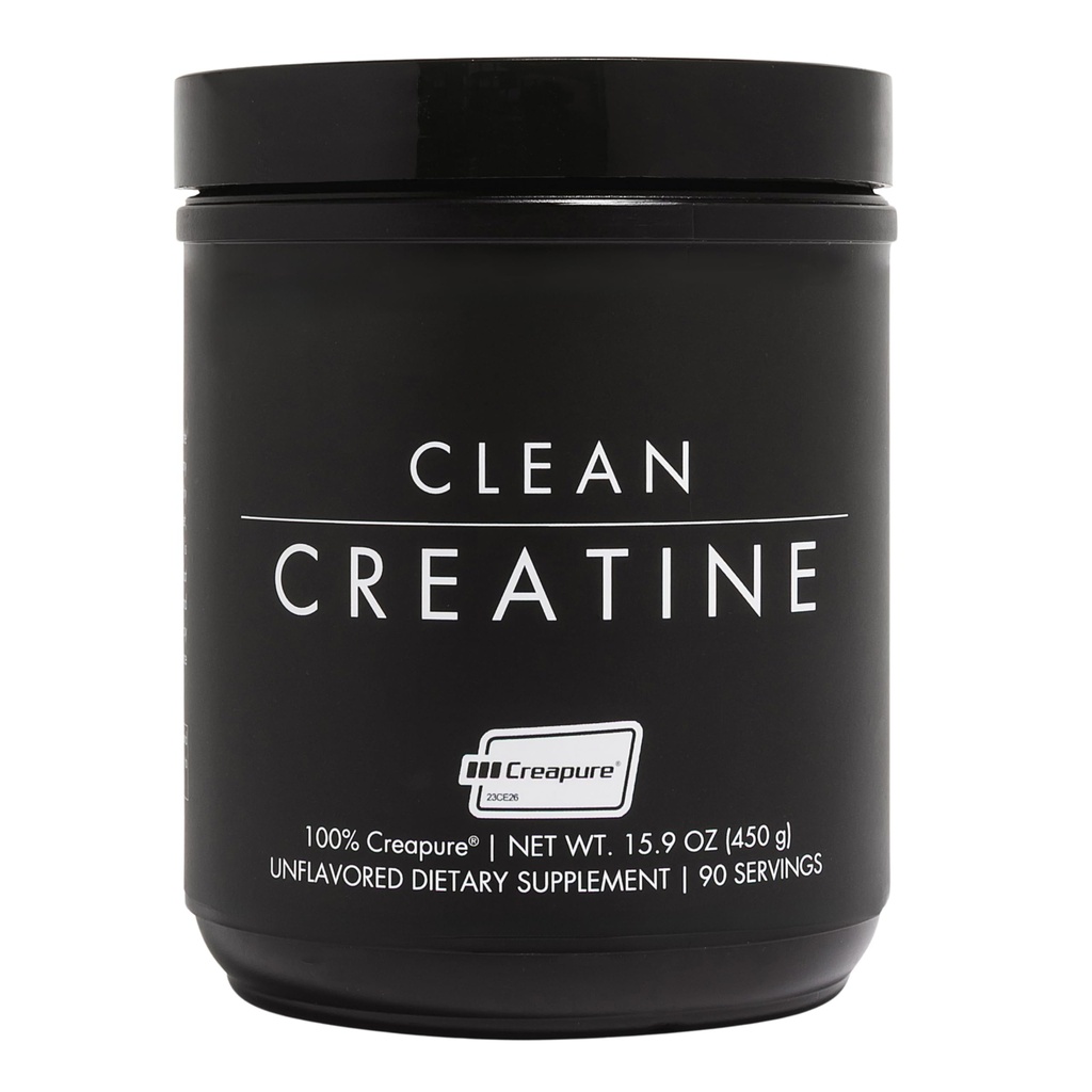 CLEAN Creatine - 100% Creapure® Creatine Monohydrate Powder för muskelhälsa, prestanda och kognitivt stöd | 3rd Party Certified av NSF | 90 portioner | Unflavored | Vegan, Keto och Gluten-Free