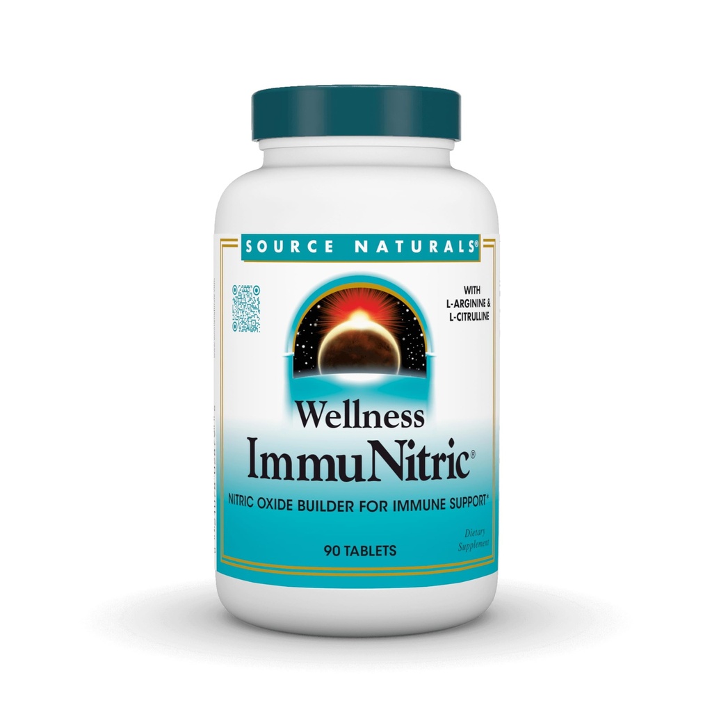 Källa Naturals Wellness Immunitric, Nitric Oxide Builder för Immune System Support * - 90 tabletter