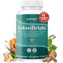 ColonBright Psyllium Husk Powder Colon Cleanser - Colon Cleanse för förstoppningshjälp, Bloating Relief & Gut Health, Vegan, Gluten Free Fiber Supplement - Healthy Digestive Function 30 Servings (1)