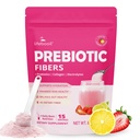Daily Fiber Supplement för kvinnor och män, fiberpulver med probiotika, Collagen & Electrolytes- Stöder Digestive & Gut Health, Bloating Relief | Sugar Free, Strawberry Lemon Flavor, 15 portioner