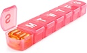 XL Weekly Pill Organizer 7 Day, MOLN HYMY Extra Large 1 Week Pill Dispenser Case, Daily Medicine Organizer för att hålla medicinering, vitaminer, fiskoljor och tillskott (rosa