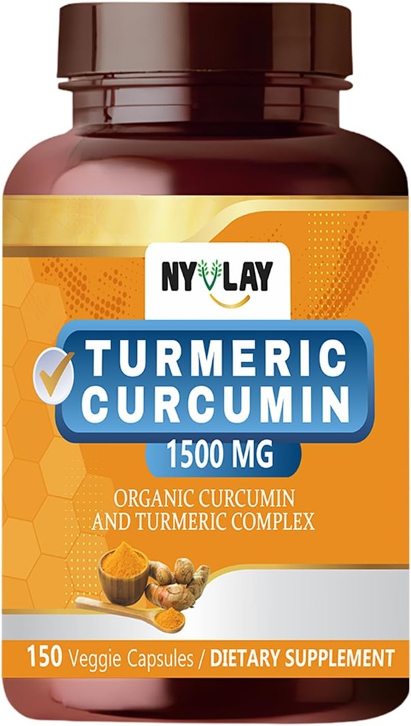 Gurkmeja Curcumin 1500 MG 150 kapslar | Kosttillskott | Extra Styrka naturlig formulering | Stöd Styrka & Energi