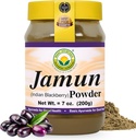 Grundläggande Ayurveda Jamun Powder - 7.05 Oz (200g) | Indisk Blackberry Fruit Powder | Naturligt växtbaserade tillskott för daglig användning | Rik i antioxidanter | Vegan & Gluten-Free