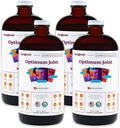 LIQUIDHEALTH Optimum Joint Support Liquid Multivitamin med Glukosamin, Chondroitin, MSM, Hyaluronsyra - Öka rörlighet, gemensamt komfort, för löpare & idrottare - Tillverkad i USA, Vegan (4 Pack)
