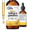 Wild & Organic Ashwagandha Liquid Drops - Calming Ashwagandha Root Extract för avkoppling - 1-månaders leverans - Herbal Supplements for Women and Men - Vegan, Sugar & Alkoholfri tinktur - 2 fl oz