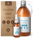 Premium Colloidal Silver ● Optimal koncentrationsformel, mindre partiklar, bättre resultat ● Laboratoriecertifierad ● Liquid Silver Made in EU ● Free Spray Bottle to Fill & Ebook (34 fl oz)