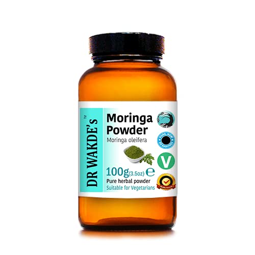 DR WAKDE's Moringa Leaf Powder - 100g (3.5oz) | Pure, Raw & Dried Powder | Natural Aroma and Freshness | Fine Powder | Vegan | Premium Grade | Nothing Added, Nothing Removed