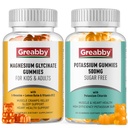 Kalium Magnesium Gummies, kaliumklorid 500mg, Magnesium Glycinate 300mg, mineraltillskott för familj