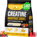 (180 greve) Kreatinmonohydrat Gummies för män och kvinnor - Kreatin Pre Workout Gummies för muskelbyggare, muskelstyrka, återhämtning, uthållighet, energi, kreatin för kvinnor och män, Vegan, blandad Berry