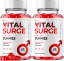 (2 Pack) Vital Surge Gummies, officiell Vital Surge Maximum Strength 1000MG Advanced Supplement Gummies, VitalSurge Mens Detox Supplement, Vitasurge Gomitas Chews med naturliga ingredienser (120 Gummies)