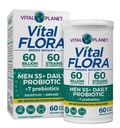 Vital Planet - Vital Flora Män Över 55 Daily Probiotic, 60 miljarder CFU, Diverse Strains, Organic Prebiotics, Immune Support, Digestive Health Shelf Stable Probiotics för Män, 60 kapslar