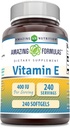 Fantastiska formler Vitamin E Supplement | 400 IE Per Serving | 240 Softgels | Non-GMO | Gluten-Free | Made in USA