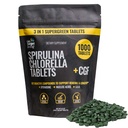 På Target Living Spirulina Chlorella + CGF | 1000 Supergreen tabletter | Vegan | Immune Support | Hög i protein | Alkalyserande | Näringsmedel Dense | Energi | Återhämtning