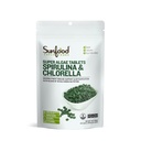 Sunfood Superfoods Chlorella Spirulina tabletter - Spirulina och Chlorella Green Algae tabletter för kvinnor och män, Källa av klorofyll, B Vitaminer och Protein, Broken Cell Wall, Vegan - 4 oz Bag