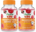Livlig Fosfatidylserin (PS) Barn + Magnesium Barn, Gummies Bundle - Stor Smak, Vitamin Supplement, Gluten Free, GMO Free, Chewable Gummy